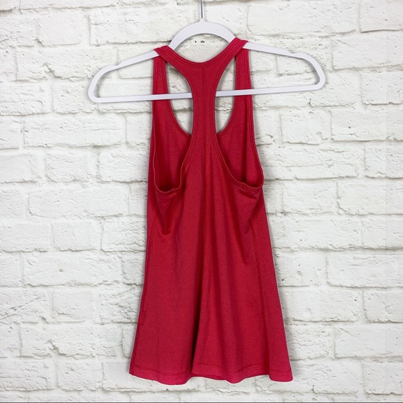 Nike Ribbed Racerback Hot Pink Stretch Tank Top S - Picture 4 of 7